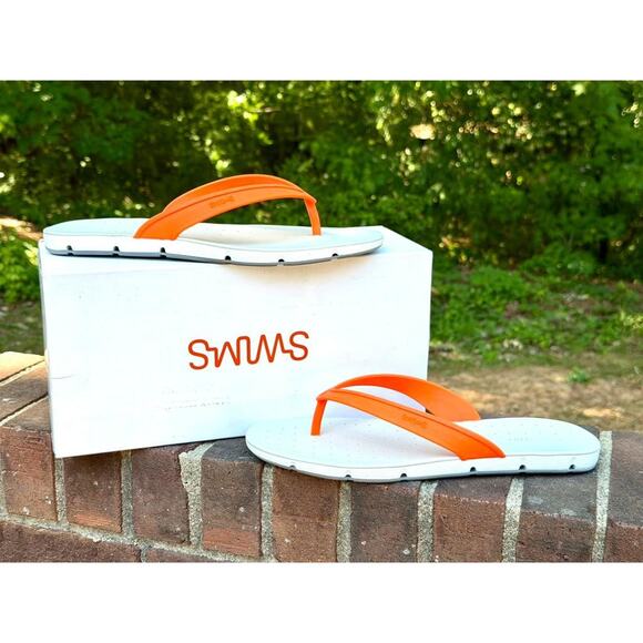 SWIMS Breeze Thong Sandal Mens Size 11 Orange White Gray Flip Flop 21287-589-11 main image 10